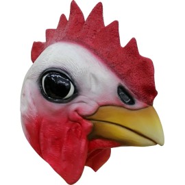 Máscara De Gallo Rooster Animales Halloween Ghoulish Color Blanco