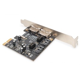 DIGITUS SATAIII PCIexpress add-on card int:4xSATA/ex:2xeSATA,Selectable, ASM1061