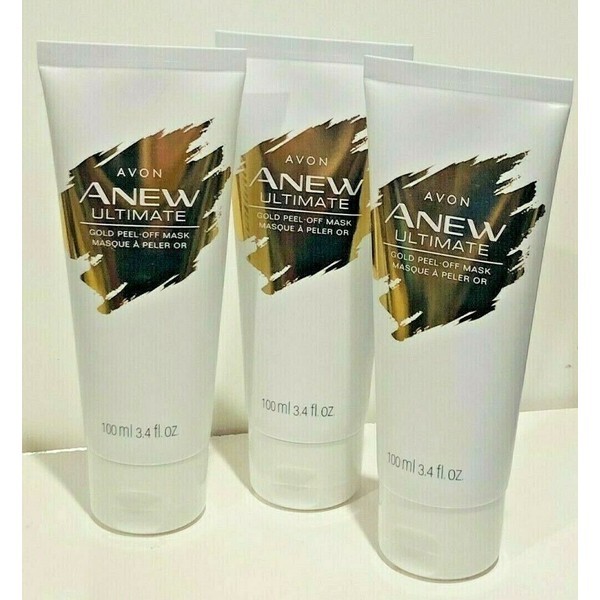 AVON ANEW ULTIMATE GOLD PEEL OFF MASK 3 PACK (VISIBLYLIFTED AND YOUNGER SKIN