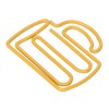 100Pcs Cute Paper Clips Yellow Cup Style Strong Metal Exquisite