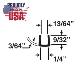Outwater Plastics Black 1/4'' Styrene Plastic U-Channel/C-Channel 48 Inch Lengths (Pack of 3)