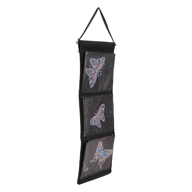 Wall Hanging Storage Bag DIY Diamond Printed Butterflies Storage Bag
