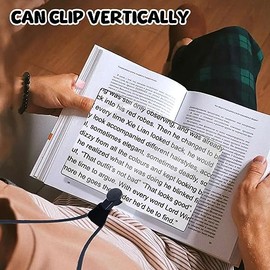 Lupa para leer 5 veces manos libres, lupa de página grande de 8x 5 pulgadas, para leer libros, costura, punto de cruz，Personas mayores de baja visión 