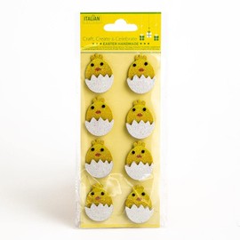Italian Options - Easter Crafts - Glitter Chicks and Eggs (8 pcs)
