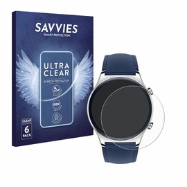 Savvies 6 Pack Screen Protector compatible with Honor Watch GS 3 Protection Film Clear