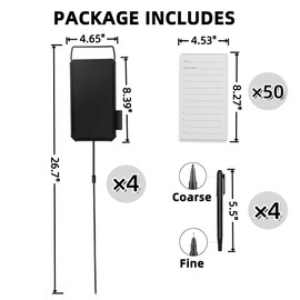 ZSHIGANMA 4 Pack Steel Longest Drive and Closest to The Pin Marker, Golf Metal Proximity/Course Distance/Fairway Distance Markers with 50 Sheets Cards and 4 Pens, for Outdoor Golf Tournament Signs