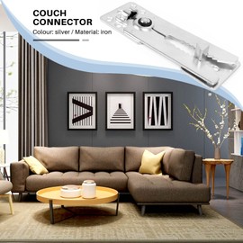 Bopfimer 2 Packs of Sectional Sofa Connector, Metal Sectional Sofa Furniture Connector Sectional Connectors for Sliding Sofa