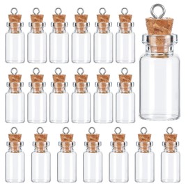 Telooco 20Pcs Small Glass Bottles with Cork 2ml Empty Spell Jars Mini Potion Bottles Tiny Wishing Bottles for DIY Crafts Wedding Chrismas Decoration