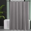 AmazerBath Grey Shower Curtain, Waffle Shower Curtain Gray, Premium Fabric