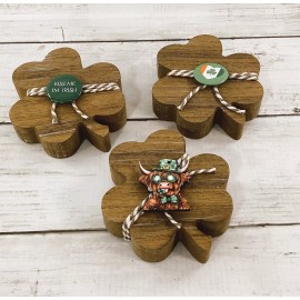 Agape Gifts Designs AGD St Patrick Decor - Embellished Shamrock Clovers 3pc Set