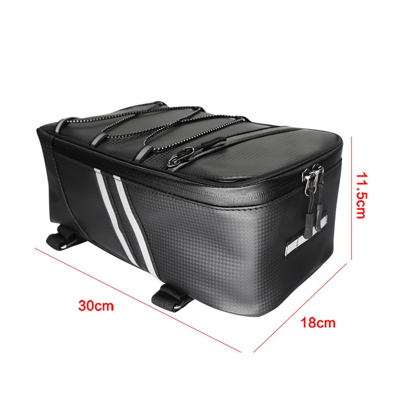 Bike Rack Rear Carrier Bag Trunk Bag PU Leather Waterproof