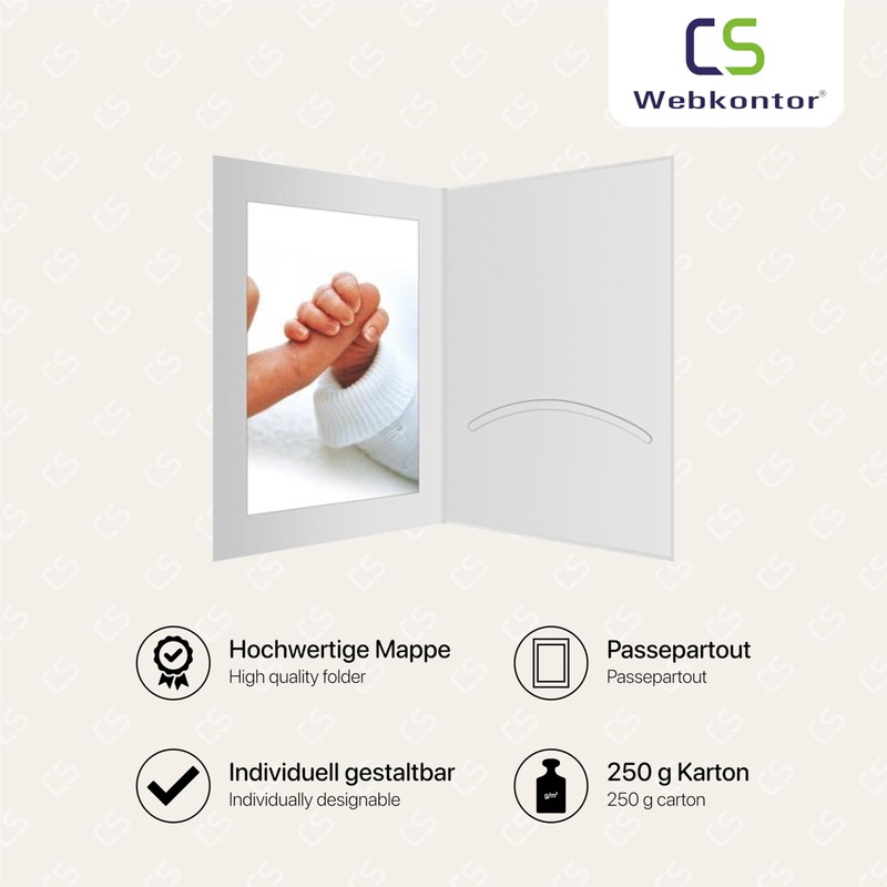 CS Webkontor Portrait Folders 13 x 18 cm with Mount