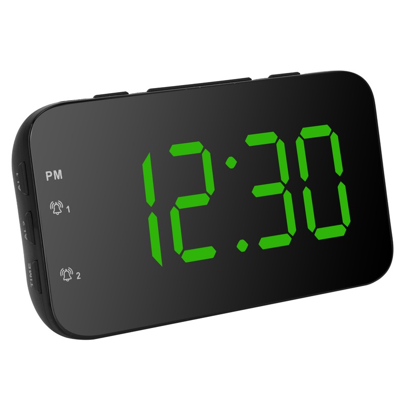 LED Digital Alarm Clock Portable Desk Clock with Snooze for