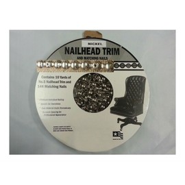 Nickel 30 Feet Upholstery Tackstrips Roll Nail Strip Nailhead Trim + 144 Nails