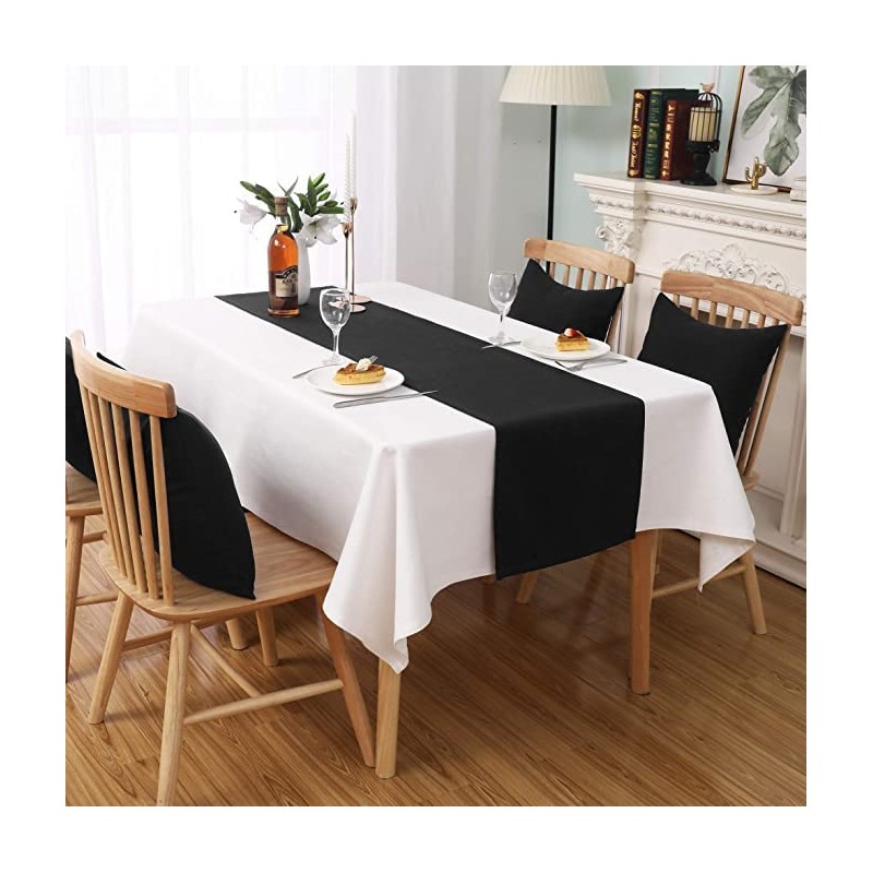 LivinEase Table Runner 42 x 240 cm - Black Cotton