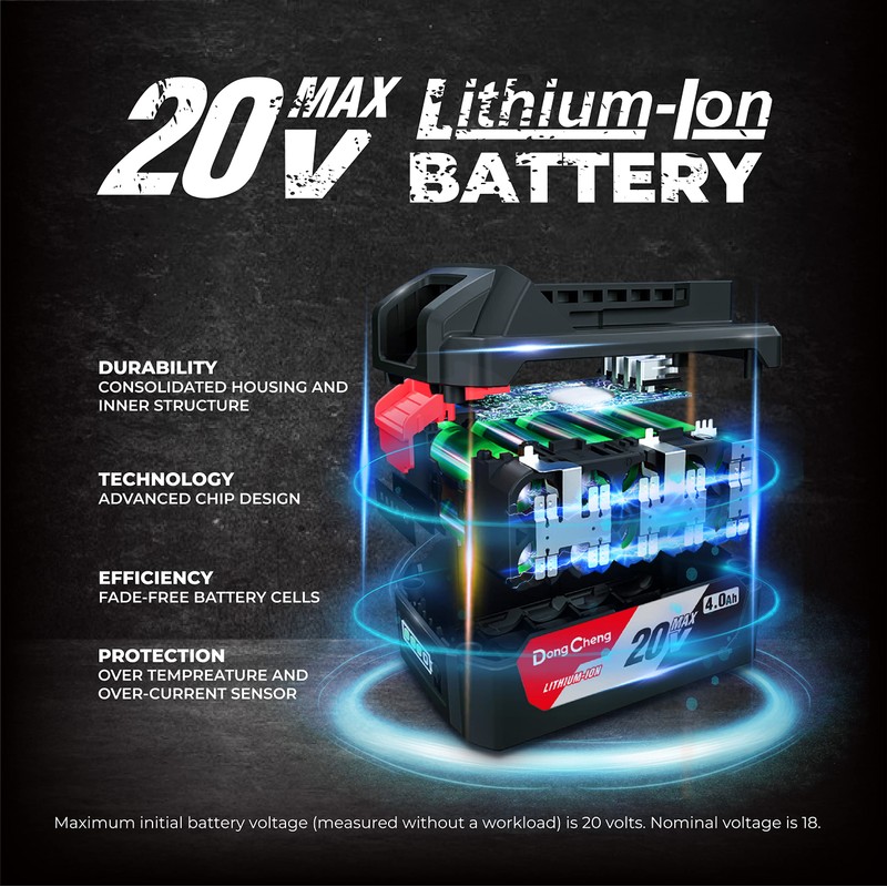 Dong Cheng 18V (20V MAX) 4.0Ah Lithum-ion Battery Pack Power