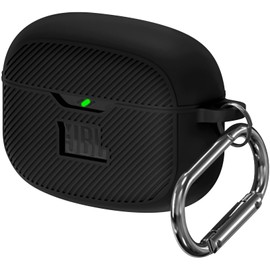 Geiomoo Silicone Case for JBL Vibe Beam, Protective Cover with Carabiner (Black)