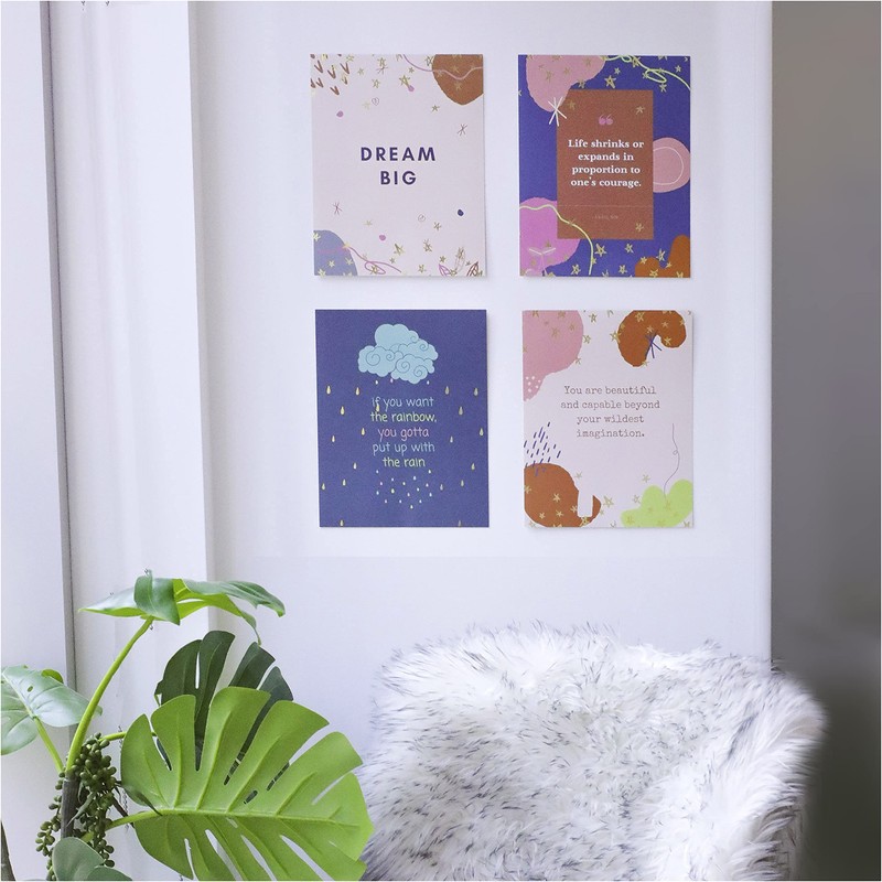 Paquete de 4 pósteres de 21,5 x 28 cm |