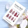 CJDLTS Press on Nails Medium Almond False Nail Red Love