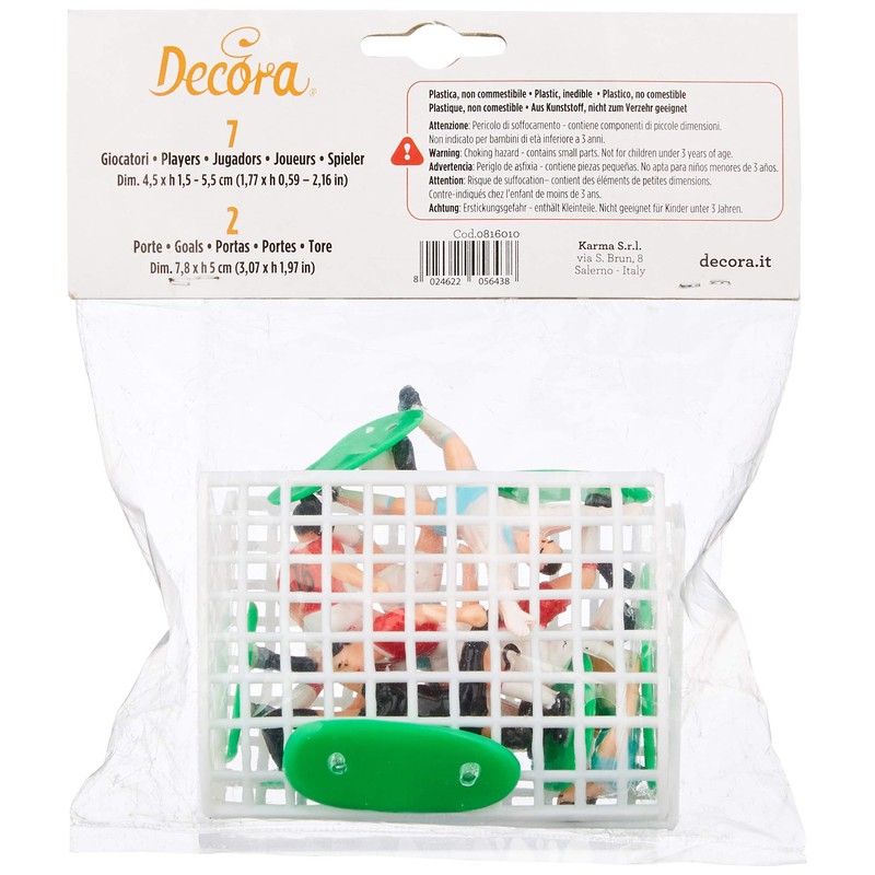 Decora 0816010 9-Piece Football Set with 7 Players and 2