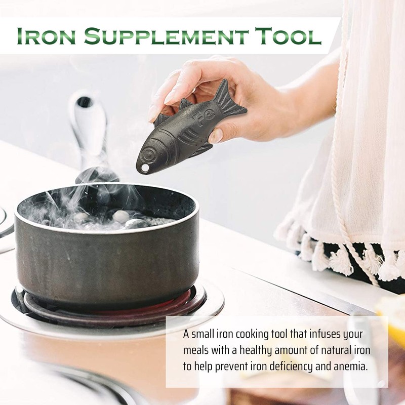 Vegan Iron Fish Cooking Tool - Premium Quality - Iron