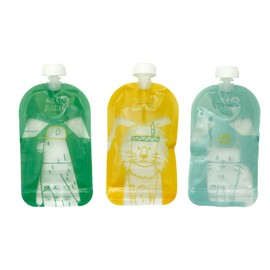 Badabulle Pack of 15 Reusable Food Storage Pouches Multicolored