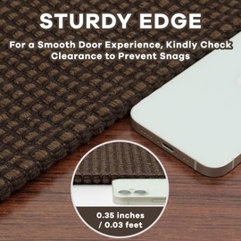 EARTHALL Woven Area Rug 3x5 Ft Washable Rugs for Entryway Braided Non Slip Rubber Backed Throw Rugs Door Mat Indoor Outdoor Entrance Cotton Carpet for Kitchen Foyer Front Door, Brown