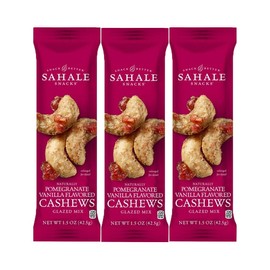 Sahale Snacks Pomegranate Vanilla Flavored Cashews Glazed Mix, 1.5 Ounces (Pack of 3)