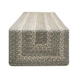 Homespice - Grey Cloud Small Table Runners, a Hand Braided Grey Table Runner of Jute to Use as a Dinner Table Runner - Reversible and Durable - Premium Quality Table Runner Set of 2, 8x28 Inches