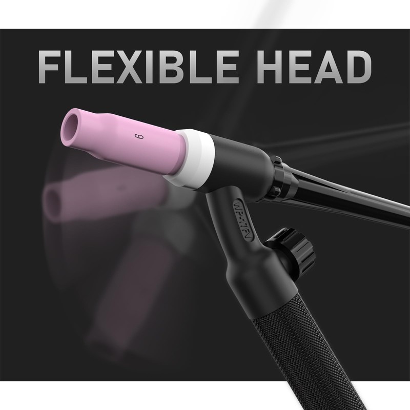 YESWELDER Tig Welding Torch WP-17FV(Gas-Valve Head) Flexible Head Air-Cooled TIG