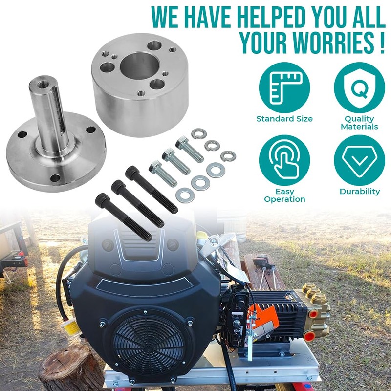 WIKIBB Flywheel PTO Drive Kit V-Twin Engine Adapter Coupler Universal