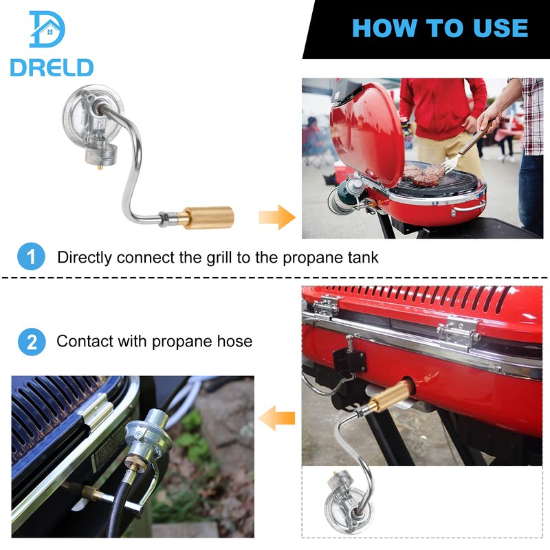 DRELD Roadtrip Grill C001 Gas Propane Adapter Regulator Replacement for