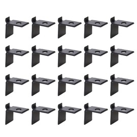 Antrader 20Pcs Adjustable Supports Clip,Pilaster Shelf Support Clip,Heavy Duty Metal Shelving Brackets Clips,Black