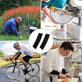 DESTRIC Arm Protection Sleeve, Cut Resitant Sleeve 40cm Burn Resistant Anti Abrasion Safety for Garden Kitchen Farm Work 1 Pair