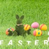 Ciieeo 5-Piece Easter Bunny Decoration Set, Realistic Bunny Figures for