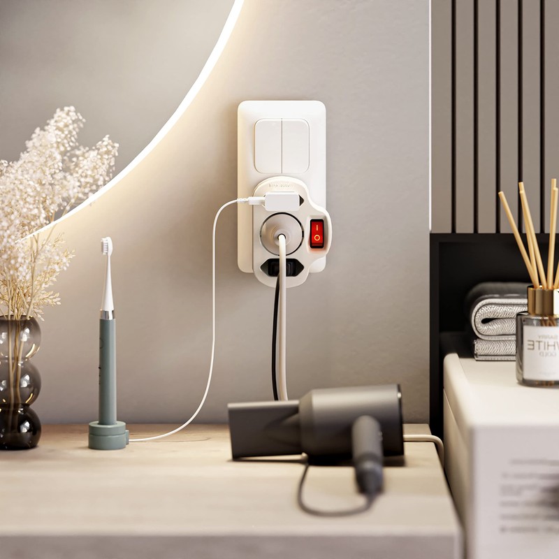Perfect, Multiple Socket with On/Off Switch, 1 x Earthing Contact