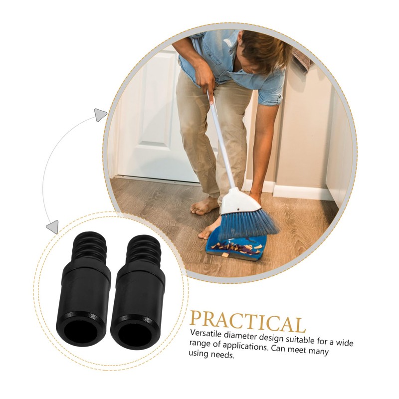 Mobestech 2pcs Replacement Threaded Handle Tips for Broom Poles Extension