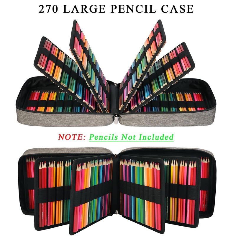 JAKAGO Large XXL Pencil Case with 270 Slots Pen Storage,