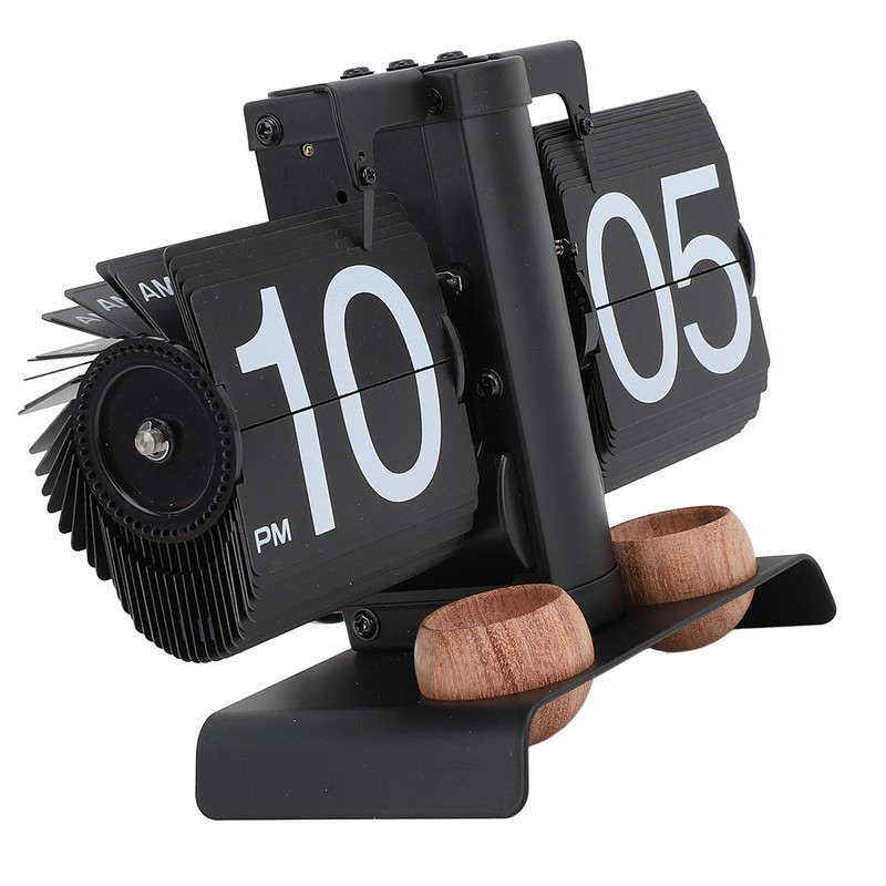 Digital Flip Clock 304 Stainless Steel Retro Battery Powered Mechanical