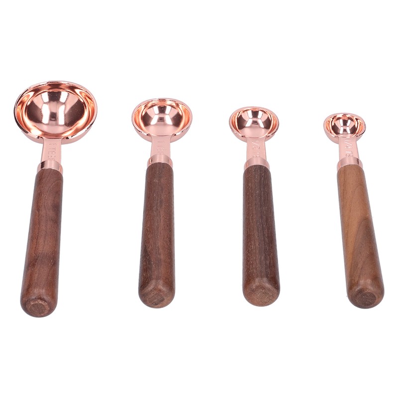 4pcs Rose Gold Measuring Cup with Scale Stainless Steel Measuring