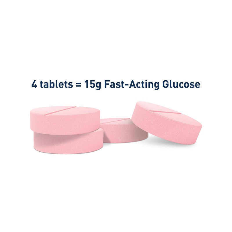 TRUEplus Glucose Tablets, Raspberry Flavor - 6X 10ct Tubes