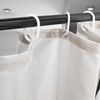 Qulable 24 pcs Shower Curtain Rings Plastic Shower Curtain Hooks