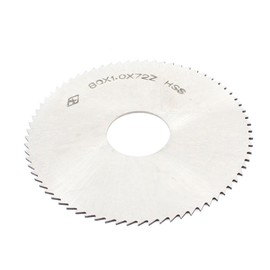 uxcell 80mm x 1.0mm x 22mm HSS Milling Cutter 72T Slitting Saw Silver Tone