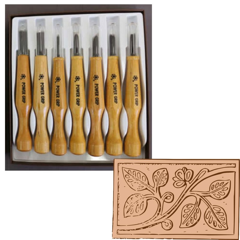 Mikisyo 800077 Power Grip Chisel, Set of 7
