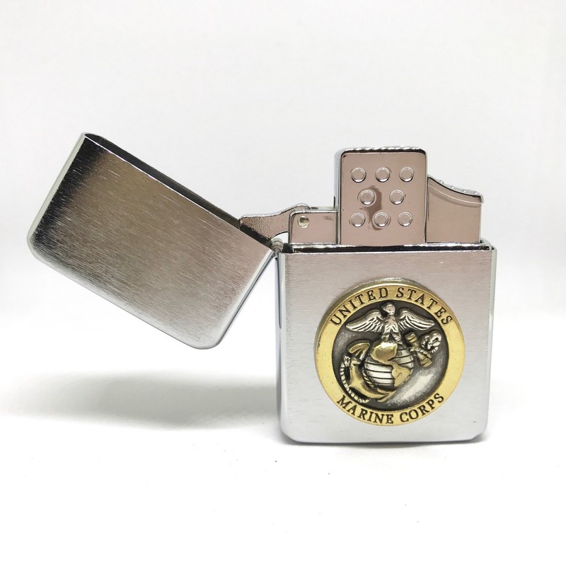 US Marines Thunderbird Vector Pocket Lighter Stainless Steel Single Torch