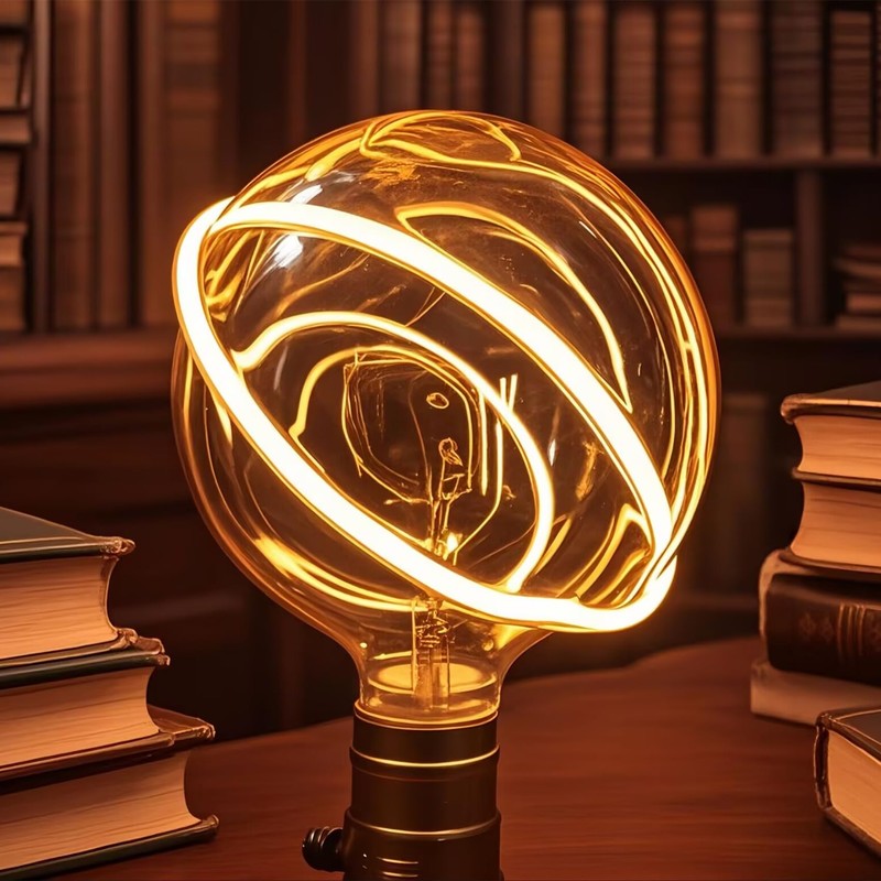Sunaiony Large Globe Decorative Light Bulb 40 Watt Equivalent, LED