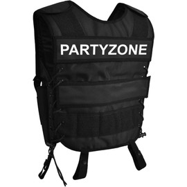 normani Tactical SWAT Vest with Pistol Holster and Removable Lettering on the Back Colour Party Zone Size M-L