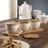 Belleek Pottery 7987 Ripple Three Bowls Set with Tray ,