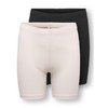 ONLY Kogclare Jrs - Pantaloncini da Bicicletta, Confezione da 2,