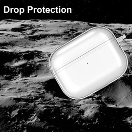 CONAPIKA Clear Case for Air-Pods Pro 2, Lightweight Shockproof TPU Protective Cover [Front LED Visible] Anti-Scratch Waterproof Earbud Skin Cover Shell with Keychain for AirPods Pro 2